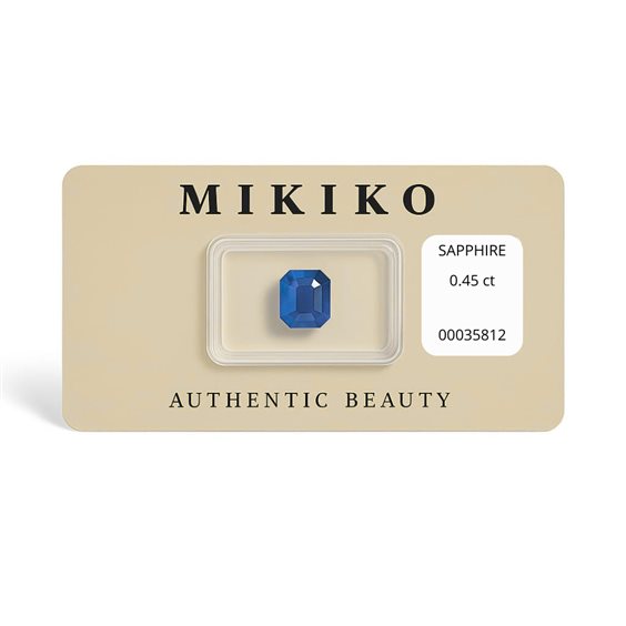  Zertifizierter Stein Mikiko in Saphir Zaffiro blu 0.45 Ct 00035812 - 00035812
